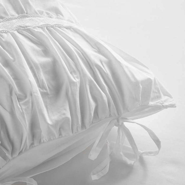 Modern Suites Pleated 3-Piece Queen Comforter Set 200X240Cm - White