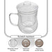 Neoflam Double Wall Tea Mug With Infuser 350Ml -Clear Pan Home