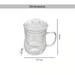 Neoflam Double Wall Tea Mug With Infuser 350Ml -Clear Pan Home