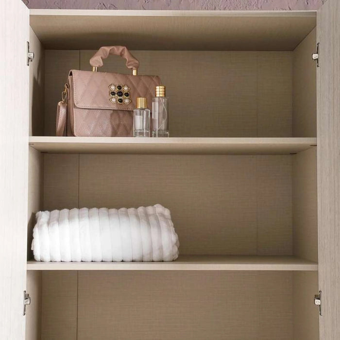 Quincy 6 Door Wardrobe With Mirror - Grey