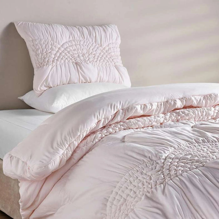 Sherri Sheared 2-Piece Textured Comforter Set  160X220Cm - Blush