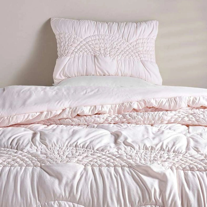 Sherri Sheared 2-Piece Textured Comforter Set  160X220Cm - Blush