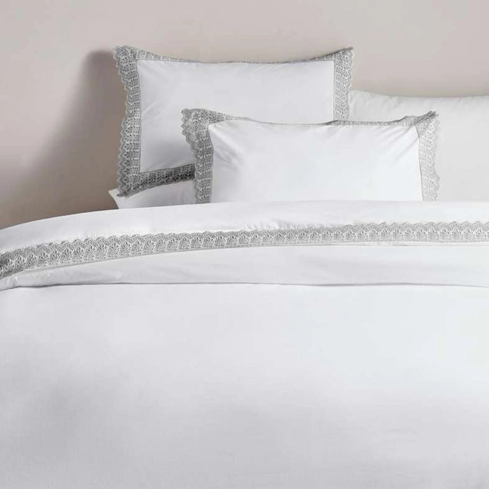Victoria 3-Piece Embroidered King Comforter Set 240X260Cm - Grey