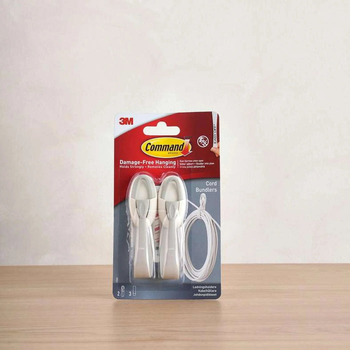 3M 2-Piece Command Cord Bundlers - White Pan Home