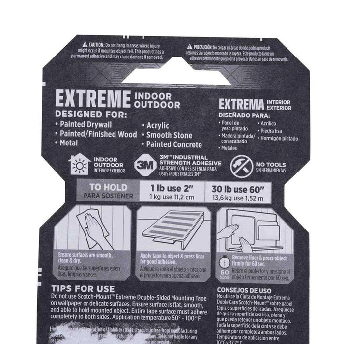 3M Double Sided Extreme Tape - Black Pan Home