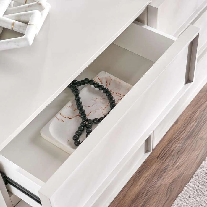 Abbigail Dresser With Mirror - Light Grey