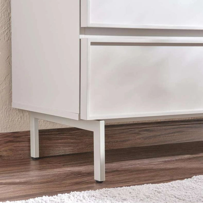 Abbigail Dresser With Mirror - Light Grey