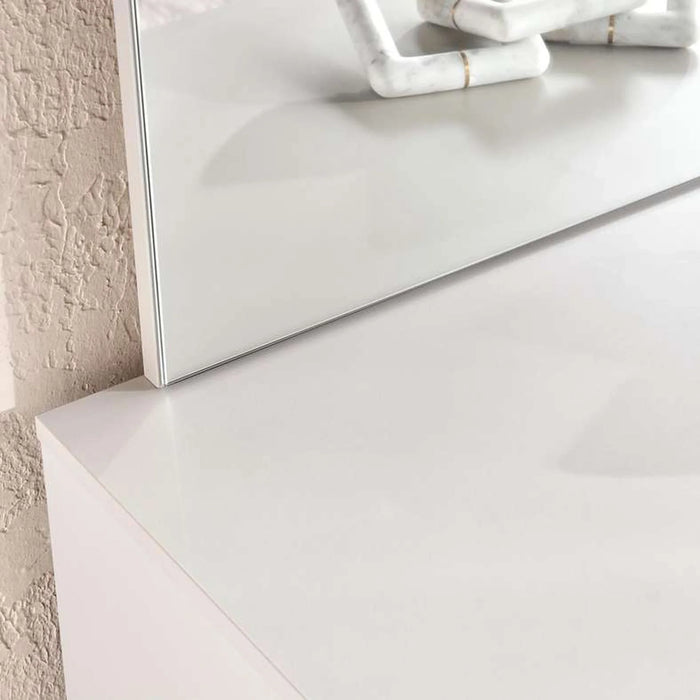 Abbigail Dresser With Mirror - Light Grey