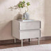 Abbigail Nightstand With 2 Drawer - Light Grey Pan Home