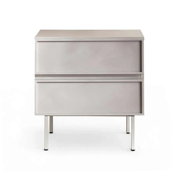 Abbigail Nightstand With 2 Drawer - Light Grey Pan Home