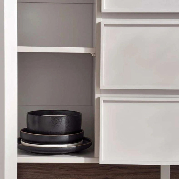 Abbigail Sideboard 120Cm With 2 Doors 3 Drawer - Light Grey
