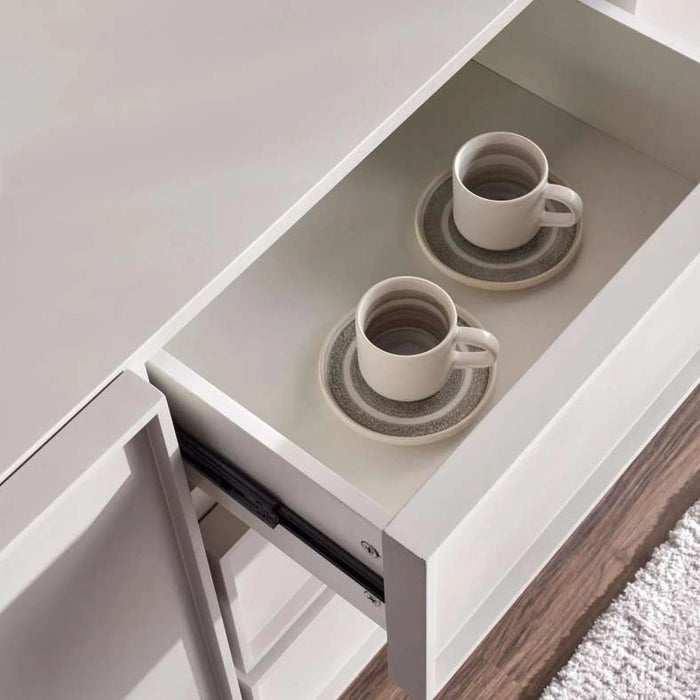 Abbigail Sideboard 120Cm With 2 Doors 3 Drawer - Light Grey