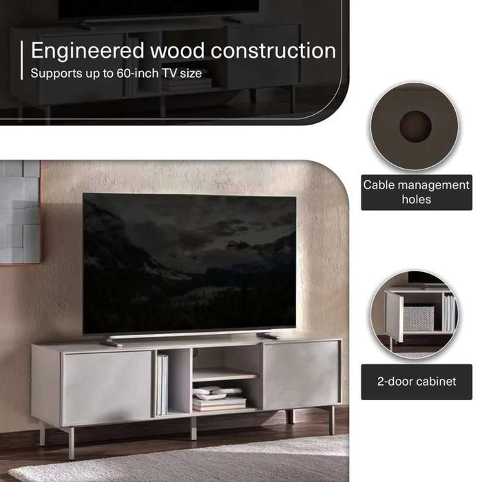 Abbigail Tv Unit Upto 60 Inches - Light Grey