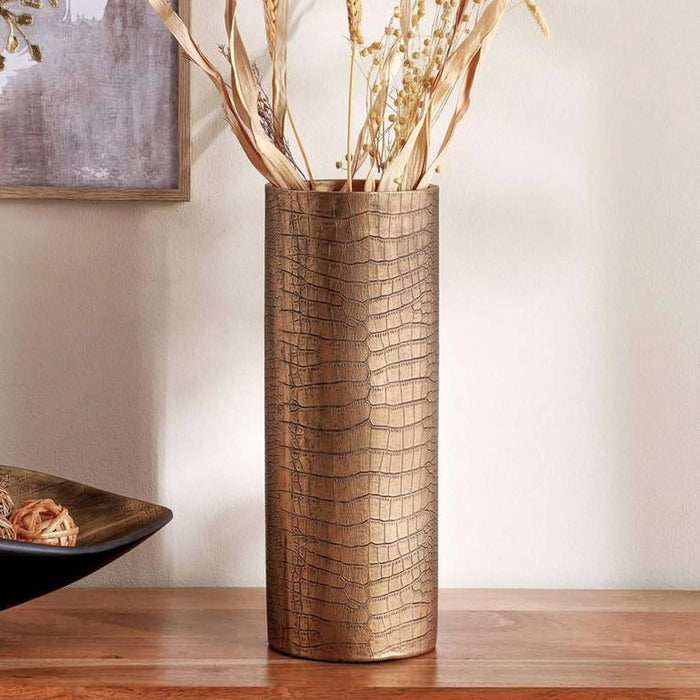 Abeba Polyresin Decor Vase 15X15X40Cm - Gold