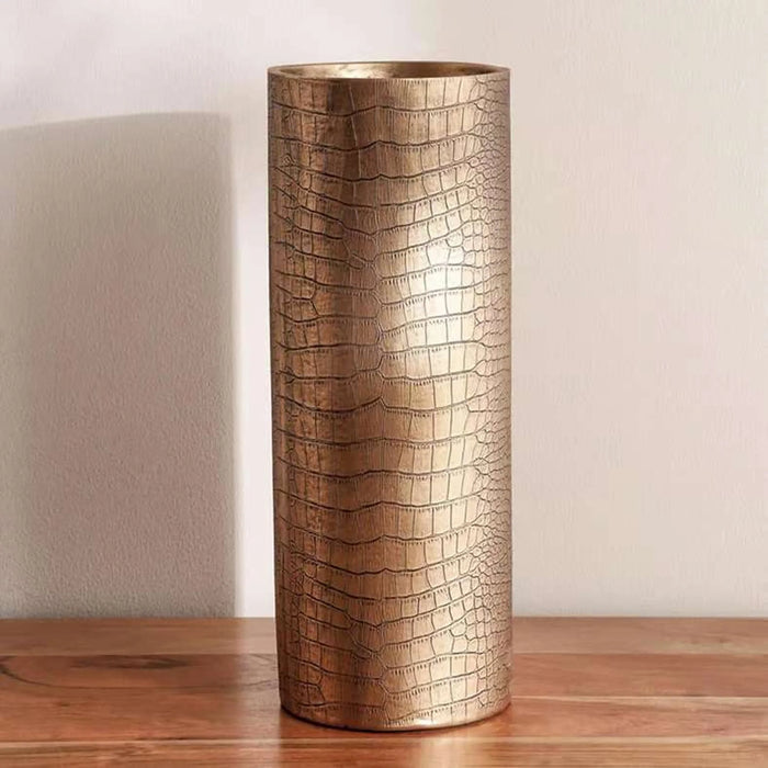 Abeba Polyresin Decor Vase 15X15X40Cm - Gold