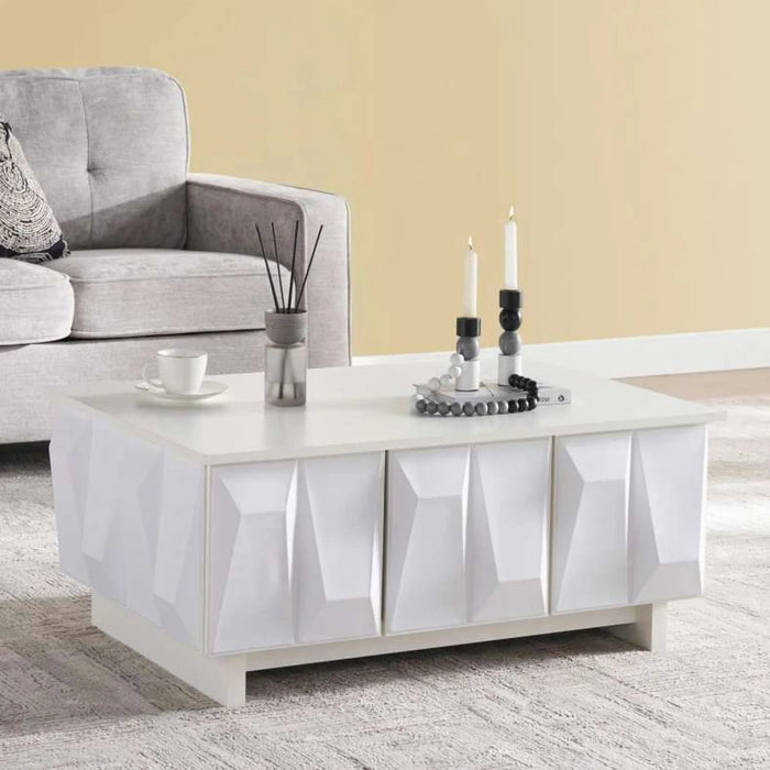Abiyat Coffee Table With Storage - White