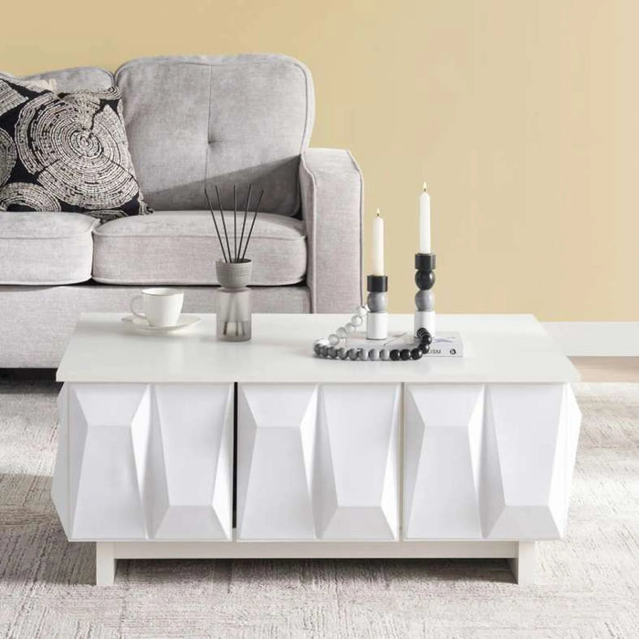 Abiyat Coffee Table With Storage - White