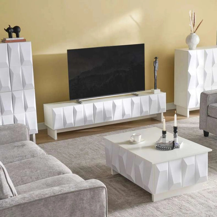 Abiyat Coffee Table With Storage - White