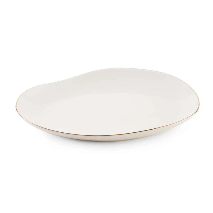 Abrik Oval Platter 34X22.5X4.5Cm - White