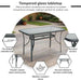 Abril Outdoor Glass Table - Grey Pan Home