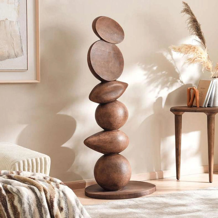 Abstract Modern Organic Tall Sculpture 74X56.5X169Cm - Natural