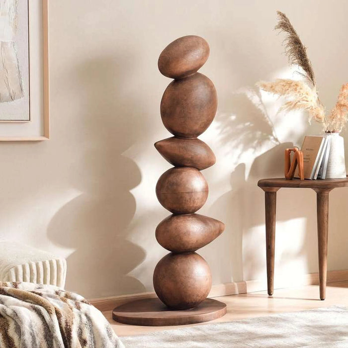 Abstract Modern Organic Tall Sculpture 74X56.5X169Cm - Natural
