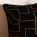 Abstract Velvet Embroidery Cushion Cover 50X50Cm - Black Pan Home