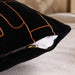 Abstract Velvet Embroidery Cushion Cover 50X50Cm - Black Pan Home