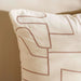 Abstract Velvet Embroidery Cushion Cover 50X50Cm Off White Pan Home