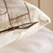 Abstract Velvet Embroidery Cushion Cover 50X50Cm Off White Pan Home