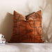 Abstract Velvet Embroidery Cushion Cover 50X50Cm - Rust Pan Home