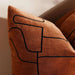 Abstract Velvet Embroidery Cushion Cover 50X50Cm - Rust Pan Home