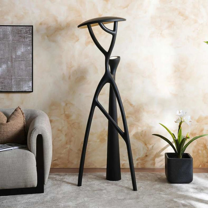 Accent Sculpted Led Resin Floor Lamp 65X180Cm - Black