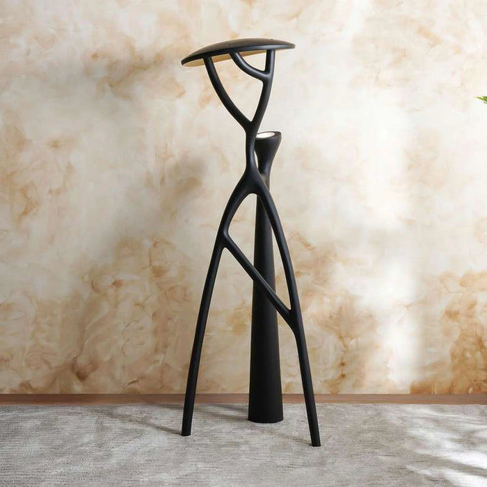 Accent Sculpted Led Resin Floor Lamp 65X180Cm - Black