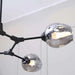 Adams 5 Light E27 Pendant Lamp 45Cm - Black Pan Home