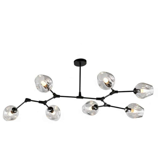 Adams 5 Light E27 Pendant Lamp 45Cm - Black Pan Home
