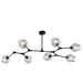 Adams 5 Light E27 Pendant Lamp 45Cm - Black Pan Home