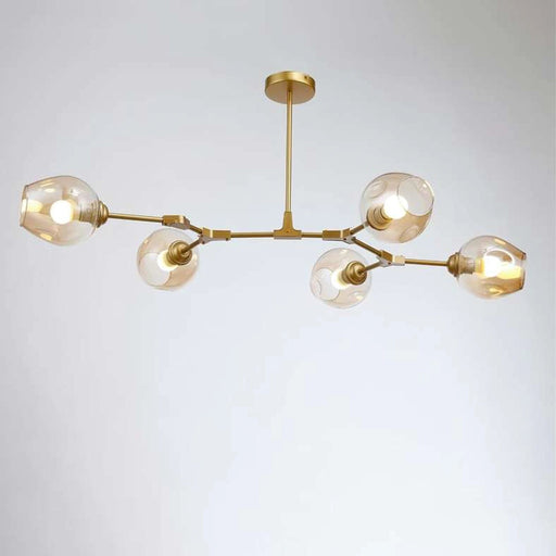 Adams 5 Light E27 Pendant Lamp 45Cm - Gold Pan Home