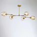Adams 5 Light E27 Pendant Lamp 45Cm - Gold Pan Home