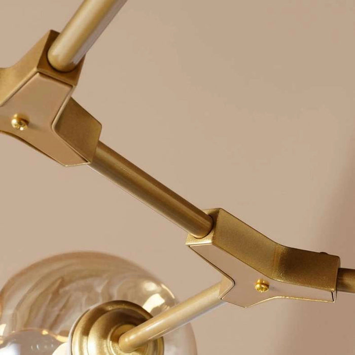 Adams 5 Light E27 Pendant Lamp 45Cm - Gold Pan Home