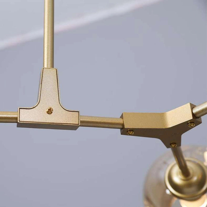 Adams 5 Light E27 Pendant Lamp 45Cm - Gold Pan Home