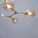 Adams 5 Light E27 Pendant Lamp 45Cm - Gold Pan Home
