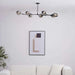 Adams 7 Light E27 Pendant Lamp 80X150X45Cm - Black Pan Home