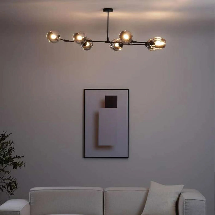 Adams 7 Light E27 Pendant Lamp 80X150X45Cm - Black