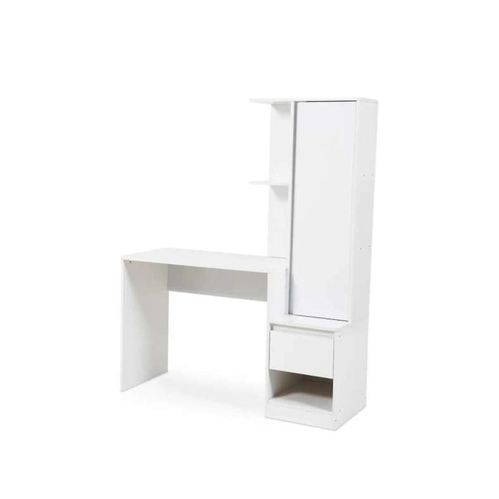 Adapt Writing Desk With Shelves Tall Cabinet - White Pan Home