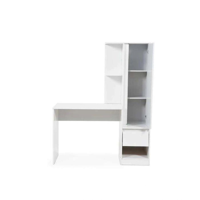 Adapt Writing Desk With Shelves Tall Cabinet - White Pan Home