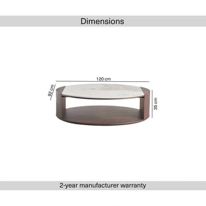 Adara Coffee Table Ceramic - Brown