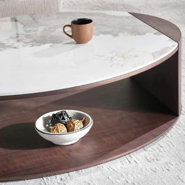 Adara Coffee Table Ceramic - Brown