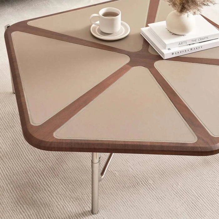 Aden Coffee Table Veneer - Walnut Silver