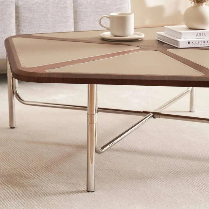 Aden Coffee Table Veneer - Walnut Silver